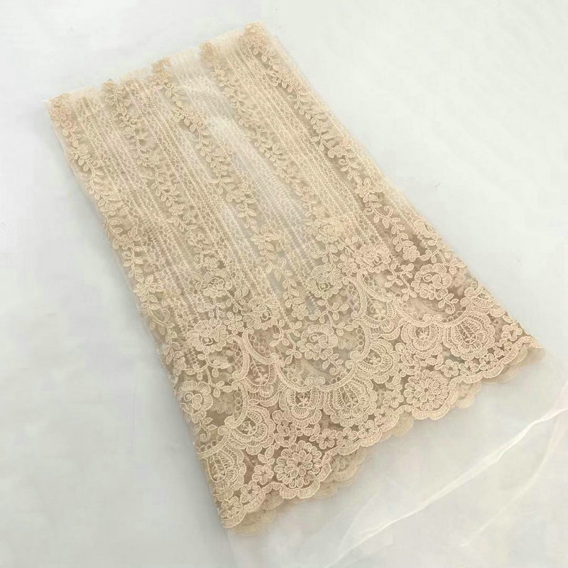 wholesale cotton tulle lace trim guipure embroidered cotton Lace fabric