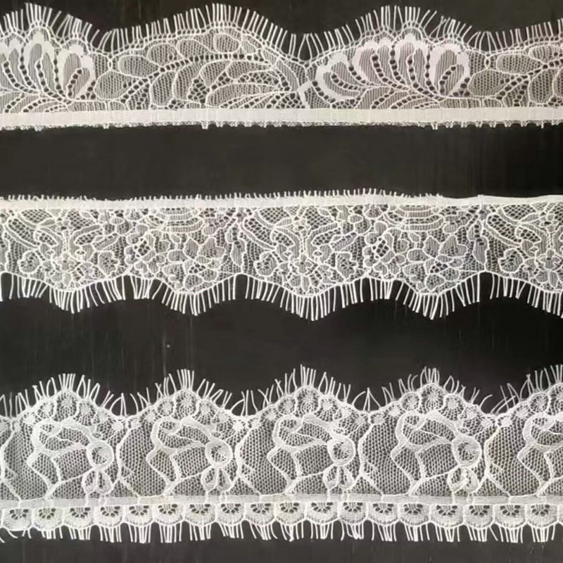 Wholesale swiss voile lace high quality eyelash Lace