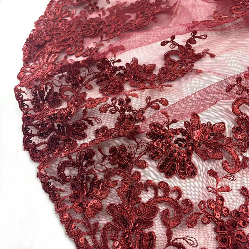 wholesale Beautiful 3D Flower beaded Cheap Textile Embroidery Fabric Swiss Voile lace Fabric 2024