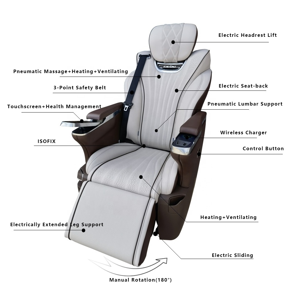 electric VIP luxury auto car seat for conversion MPV VAN RV  motorhome Sprinter VITO Sprinter v class Carnival