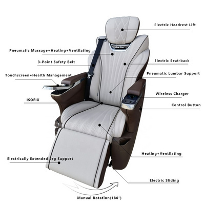 electric VIP luxury auto car seat for conversion MPV VAN RV  motorhome Sprinter VITO Sprinter v class Carnival