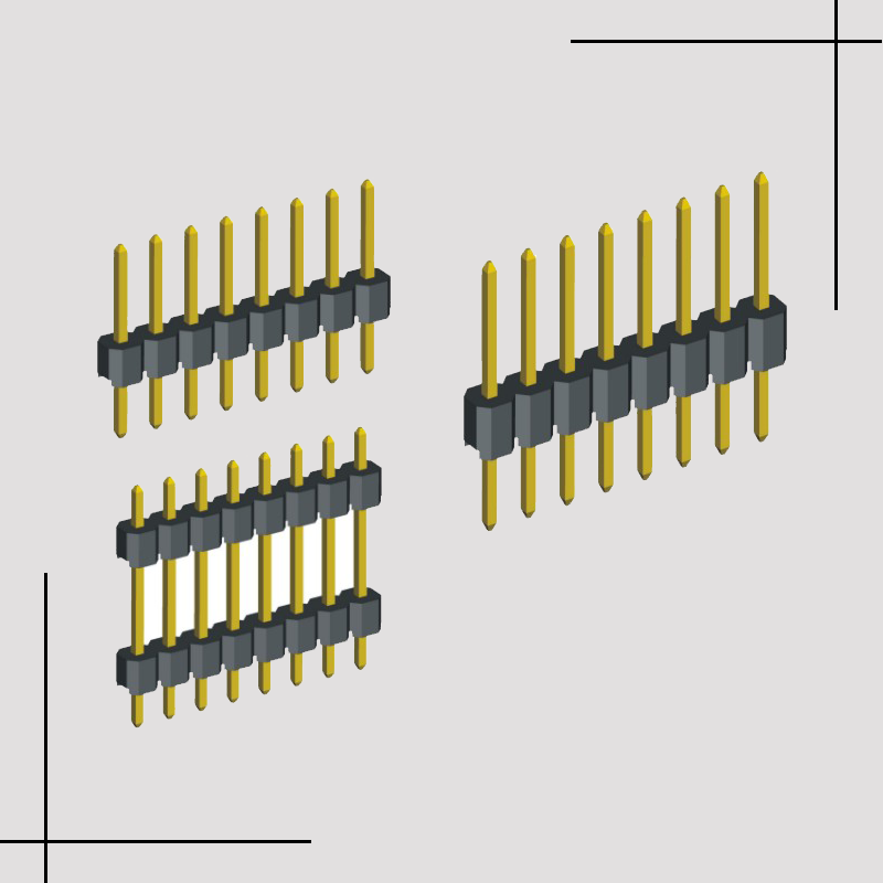 15 pin 16 pin header connector 2.54mm plug wire to board mating female pcb socket