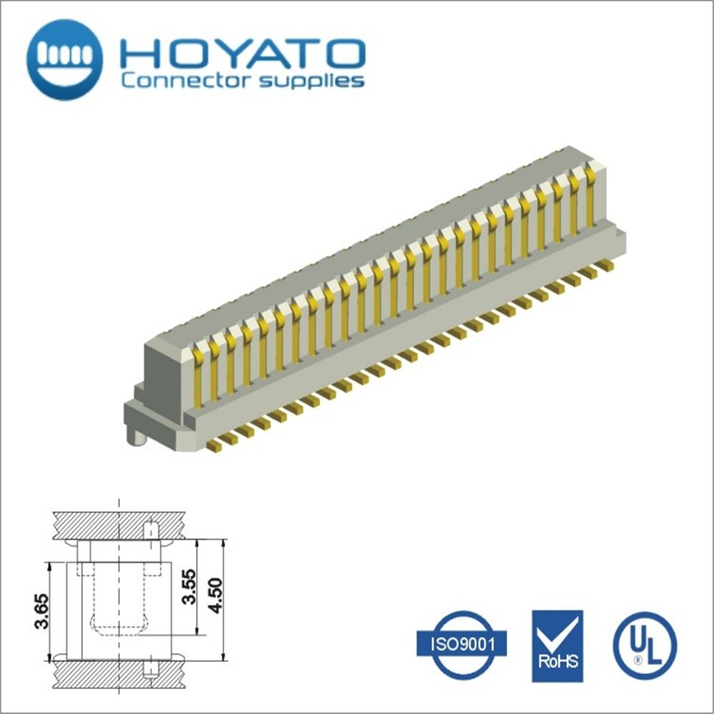 OEM Board To Board Connector 0.8mm Pitch Stack Height 3.55mm Male Female 20pin Pcb Connector SMT Btb Connector