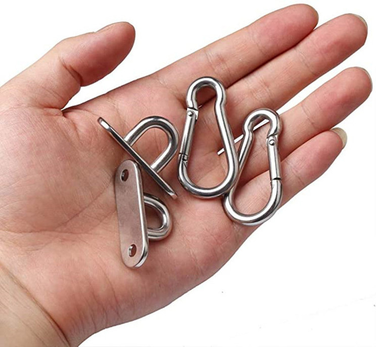 Factory Stainless Steel Oblong Pad Eye Plate Ceiling Hooks for Boat Deck Yoga Swing