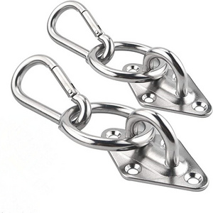 Hardware Fitting Staple Hooks Pad Eye Plate Stainless Steel and Carabiner Hooks Ceiling hooks