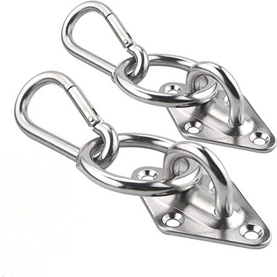 Hardware Fitting Staple Hooks Pad Eye Plate Stainless Steel and Carabiner Hooks Ceiling hooks