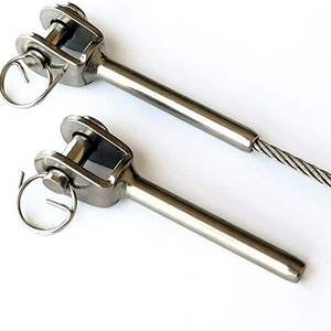 Factory Hardware 316 Stainless Steel Swage Terminal with Toggle Fork Terminal Wire Rope Fitting