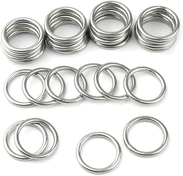 Factory Custom Size Metal Ring for Dog Bag Seamless Welding Round Ring Stainless Steel O Rings