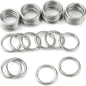 Factory Custom Size Metal Ring for Dog Bag Seamless Welding Round Ring Stainless Steel O Rings