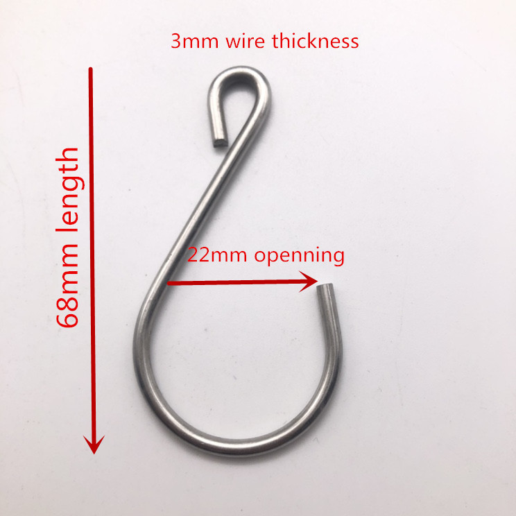 Factory Custom S Hook Stainless Steel S Shaped Hook for Hanging