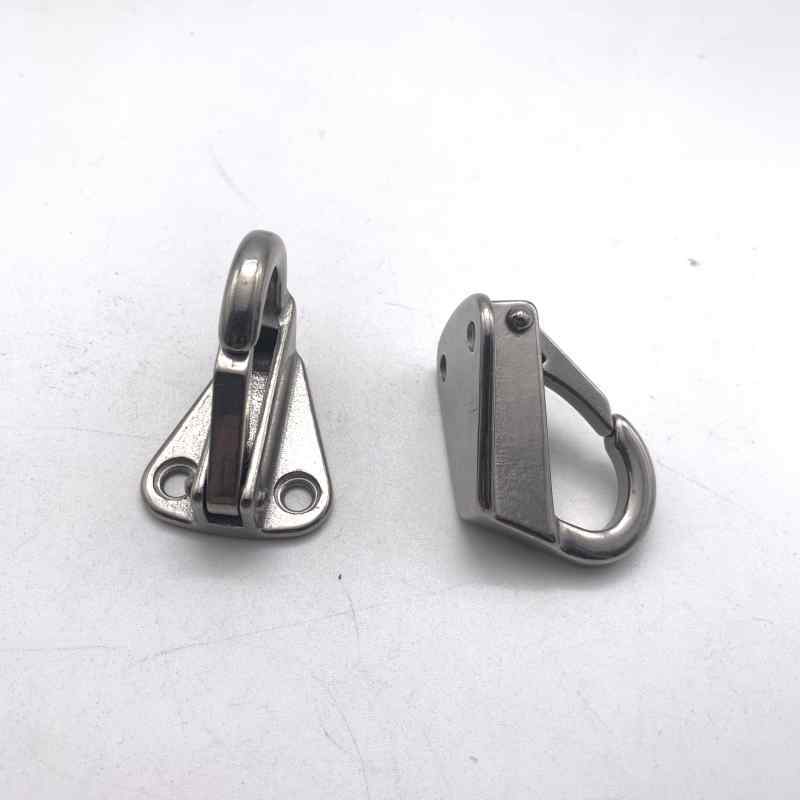 Marine Stainless Steel 316 Fender Hook Spring Locked Fender Snap For Rope Boat