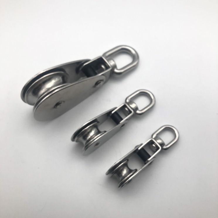 Hot Selling M25-M50 Stainless Steel Swivel Eye Pulley Polea Sailing Block for Boat Accessories