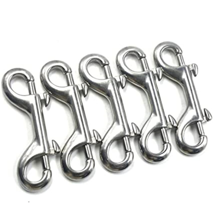 Scuba Diving Accessories Top Quality 65-115mm Stainless Steel Double End Bolt Snap Hook Carabiner Clip