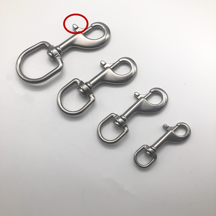 Scuba Diving Accessories Top Quality 65-115mm Stainless Steel Double End Bolt Snap Hook Carabiner Clip