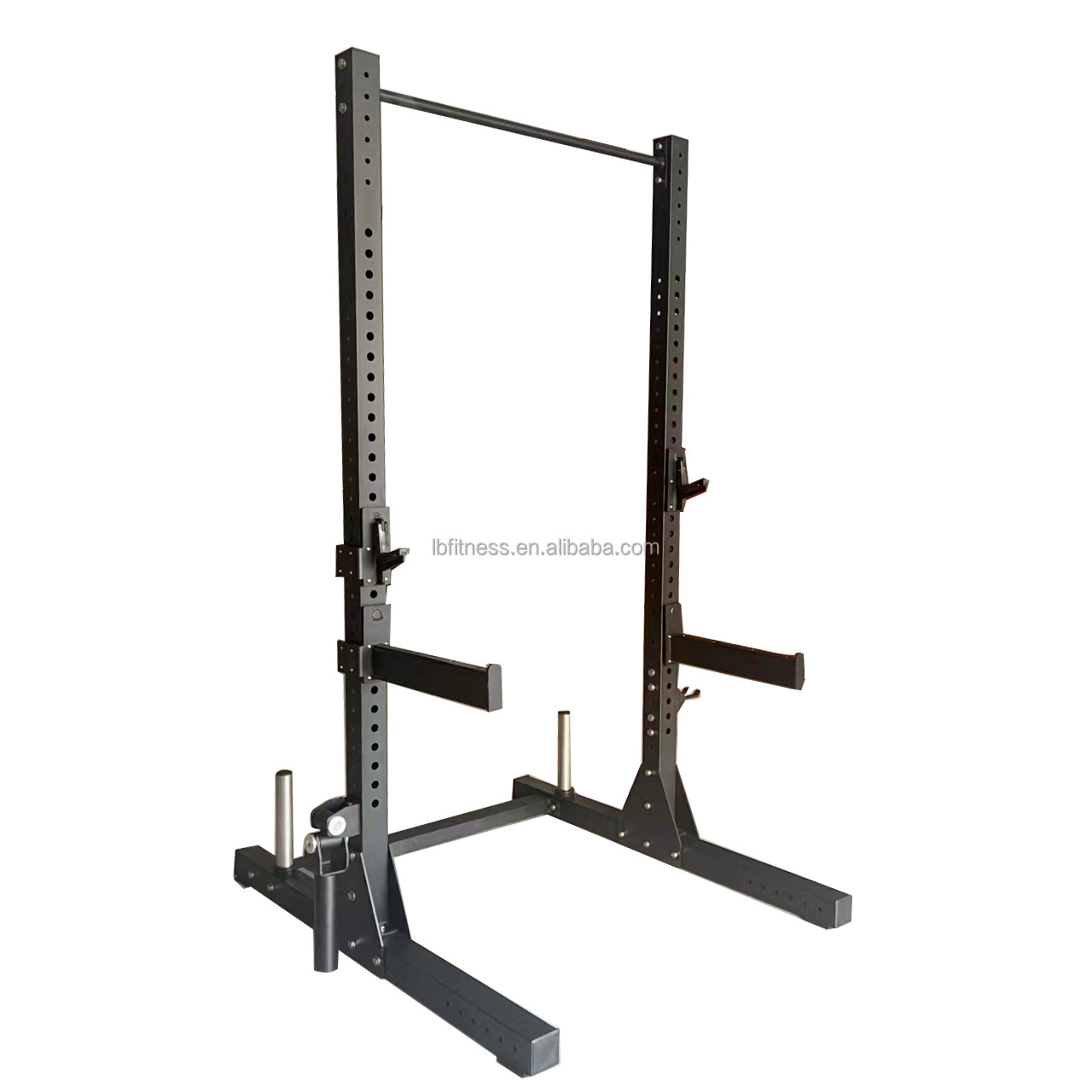 Gym Fitness Equipment Black Customized Steel Muscle Exercise Barbell Weightlifting Power Rack Half Squat Rack for sale