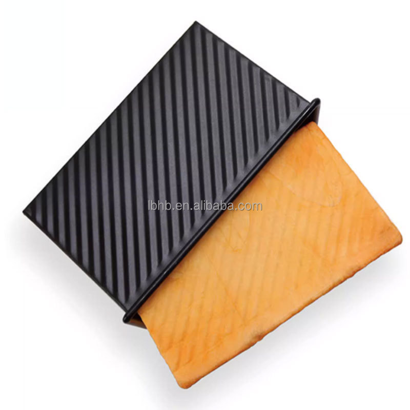 250g/450g/600g/750g/900g corrugated Non Stick Bread Loaf Pan with Lid  Toast Bread Baking Pan