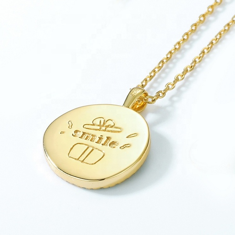 New Dainty Gold Plated Christmas Gifts Women's Fashion Santa Claus Pendant S925 Silver Enamel Pendant Necklace Wholesale