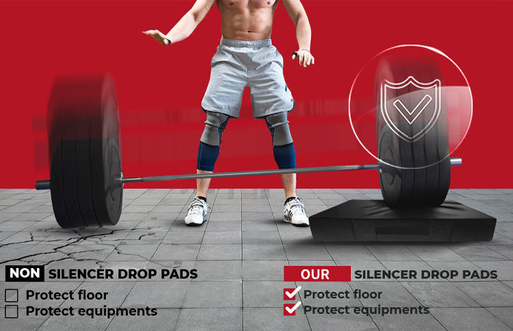 Deadlift platform weightlifting silencer drop pads weightlifting crash pad