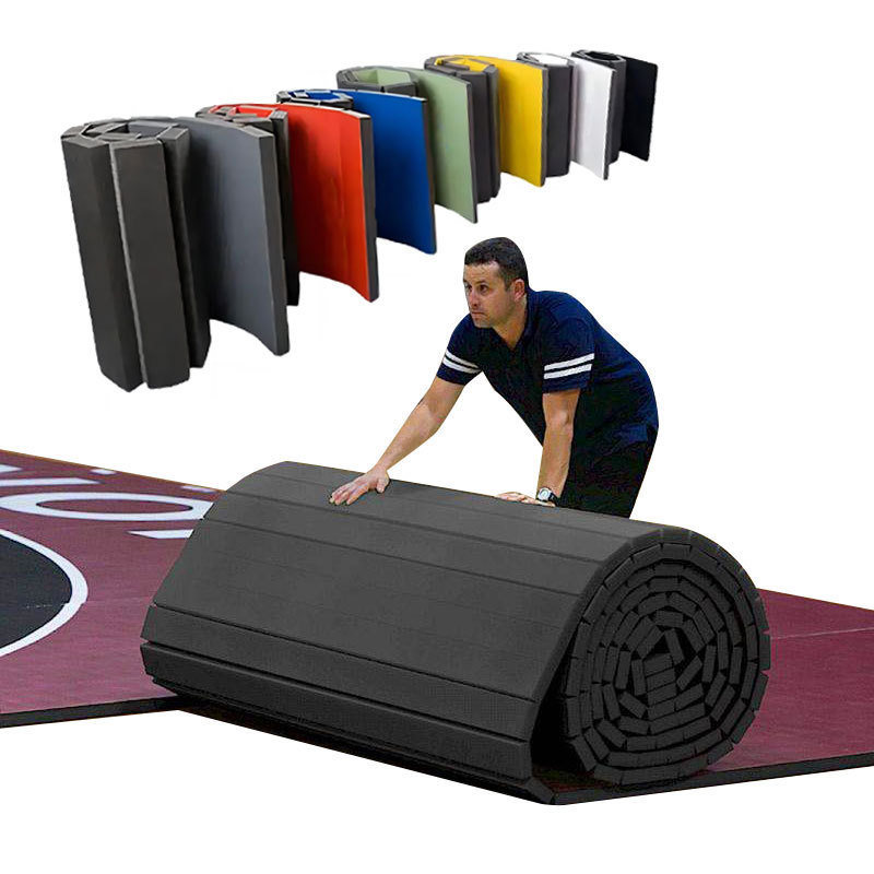 PVC or Carpet Tatami Flexible Roll BJJ Jiu-jitsu Mat Martial Arts Wrestling flexi roll out mats for Judo