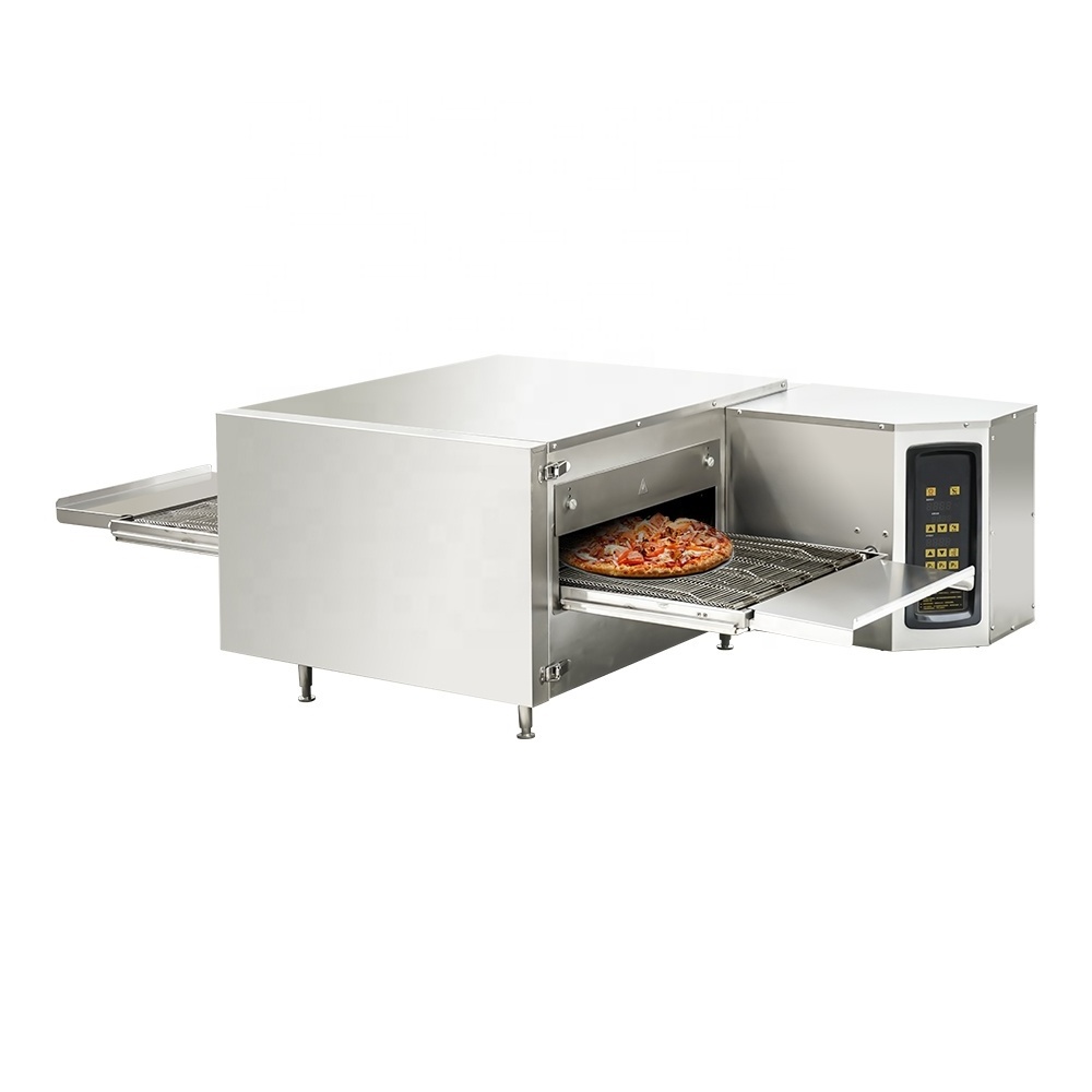 Fast Heating Commercial Stainless Steel Gas Conveyor Pizza Oven with Reversible Belt