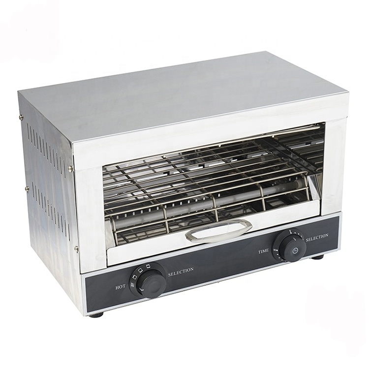 15 minutes Infrared Quartz Tube Commercial Baking Oven Double Deck Electric Slice Bread Toaster