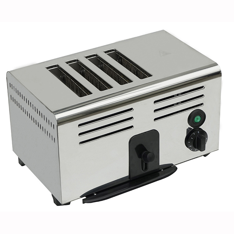 Commercial Stainless steel 4 Slice Slot Bread Toaster With Timer