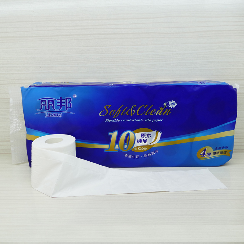 Wholesale Soft Bathroom Toilet Roll Virgin Wood Pulp Tissue Jumbo Roll Toilet Paper