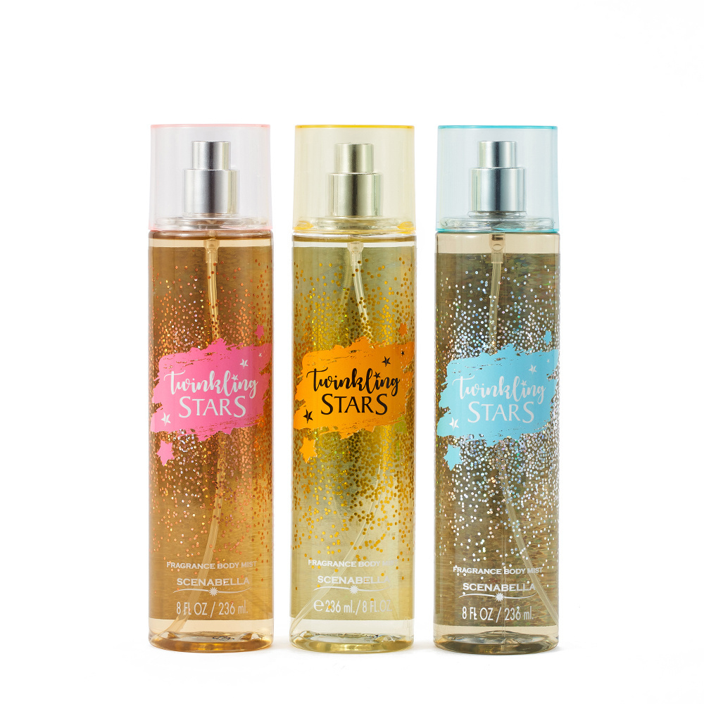 Top Sale 236ml Scenabella Shinning Shimmer Body Mist Long Lasting Body Spray Original Perfume BM