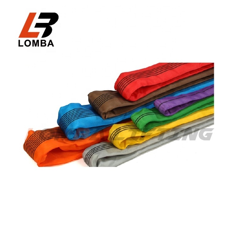 Wholesale Safety 6:1 7:1 Polyester Round Endless Webbing Slings Lifting belt