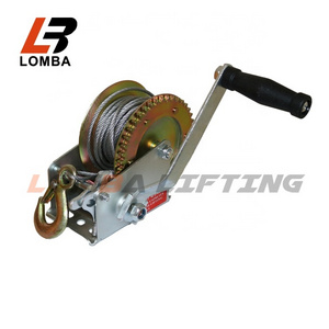 High-quality portable small boat trailer manual hand winch ,cable hand winch,wire rope winch