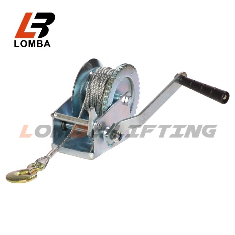 High-quality portable small boat trailer manual hand winch ,cable hand winch,wire rope winch