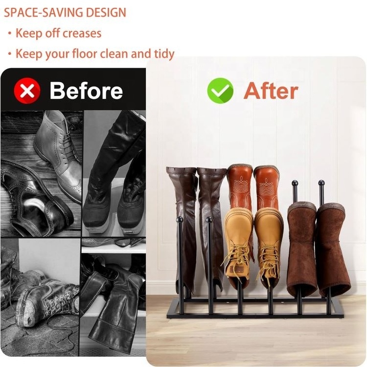 Metal Boot Rack Tall Boots Storage Organizer Shoe Storage Cabinet Smart Shoe Rack