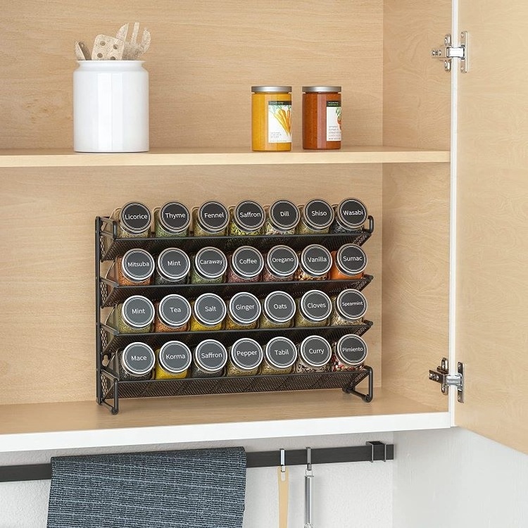 Cabinet Storage Spice Organizer Display Shelf for Countertop Spice Rack Organizer Kitchen