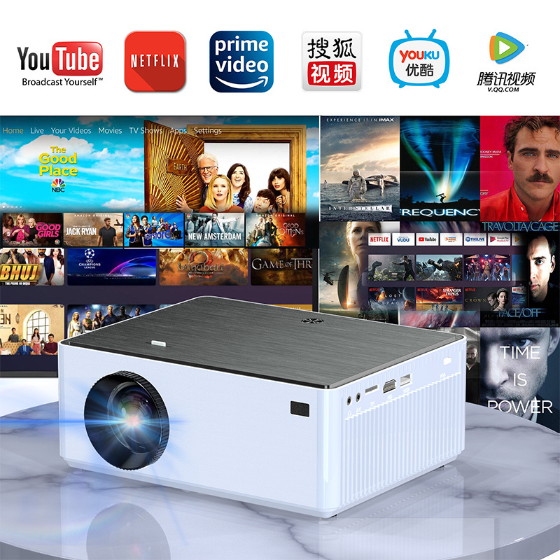 Android WiFi Screen Outdoor/Home Theater Smart Mirroring Projector Led Lcd Video Projector Mini Portable Pocket Projector