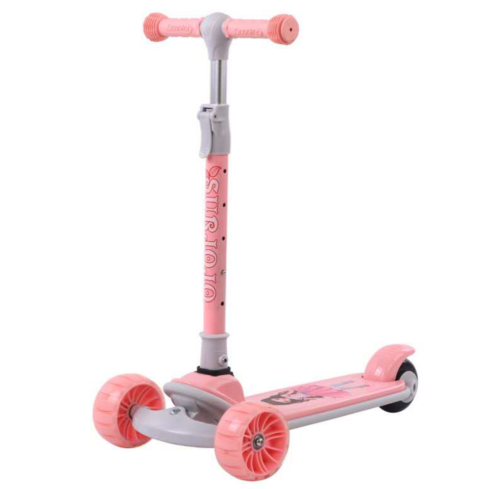 Children's scooter spray three wheel flash scooter baby's balance scooter