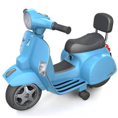 Licensed Vespa 2 big Wheels Electric ride on  Motorcycle for Kids, 6V Battery Powered Motorbike Scooter