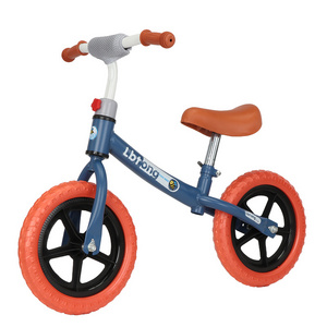 Factory price children's balance bike scooter without pedals 12 inch tires single speed balanced bike