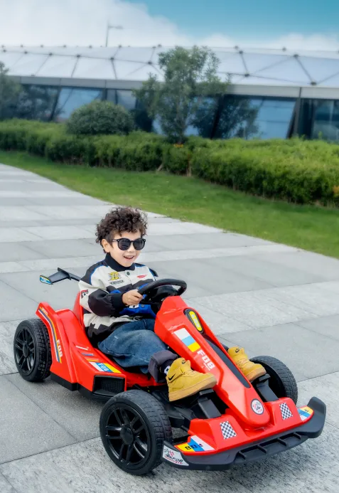 New style popular kids go karting racing child drift car dual motor electric go cart 12V 7AH  go carts for sale