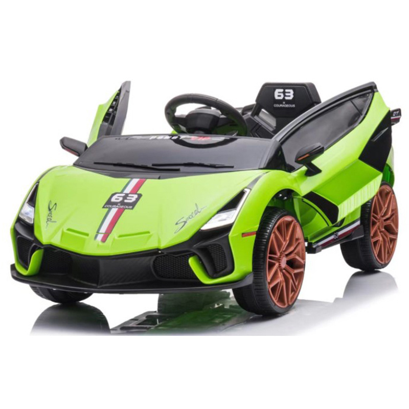 Pink Green Electric TOY CAR With Hydraulic Lever Two Doors