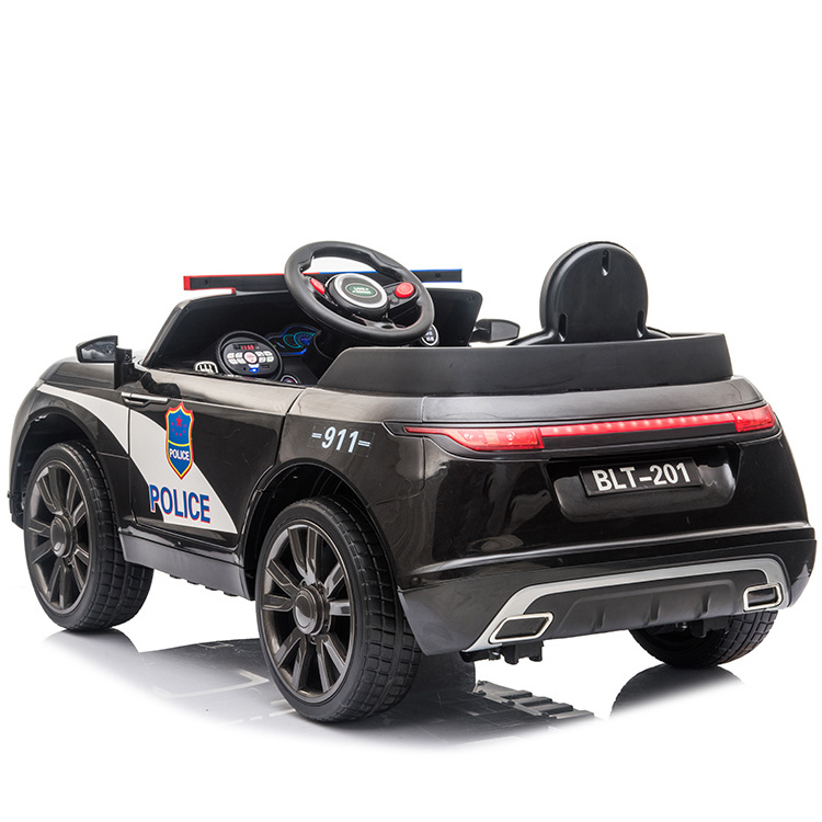 Kids Electric 12 Volt Ride On Toy Police Car Toy for Child with Speaker/Siren Sound