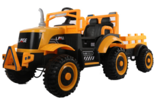 Remote Control Kids TOY CAR Electric Tractor With Tractor-drawn Trailer