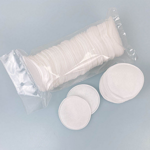 2023 facial make up remover pads round environmental friendly organic disposable facial 3 layer soft cotton pads