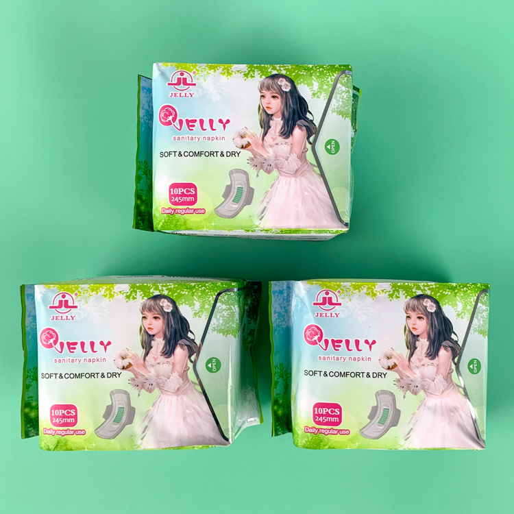 Wholesale eco friendly disposable organic cotton sanitary pads feminine hygiene products