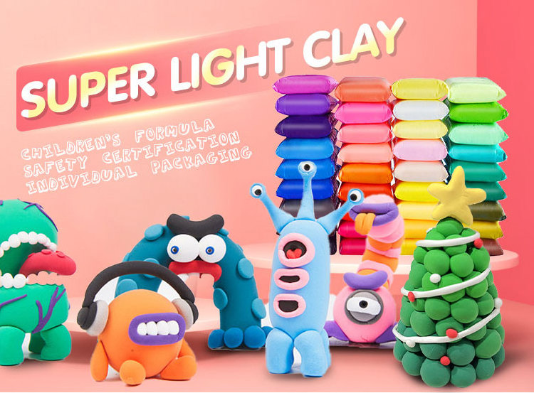 Throwing And Toys Made Of Modeling Super Ultra Light Weight Soft Plasticine White Air Dry Clay