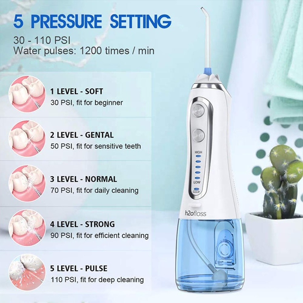 Best Selling Electric Teeth Washing Tools Dental Oral Care Rechargeable Teeth Cleaner 5 Modes Waterproof Water Flosser