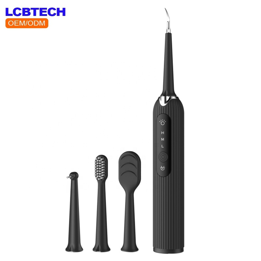 Custom Logo Electric Whitener Teeth Set Ultrasonic Vibration Intelligent Tooth Cleaner Remove Scaler Teeth Care Toothbrush