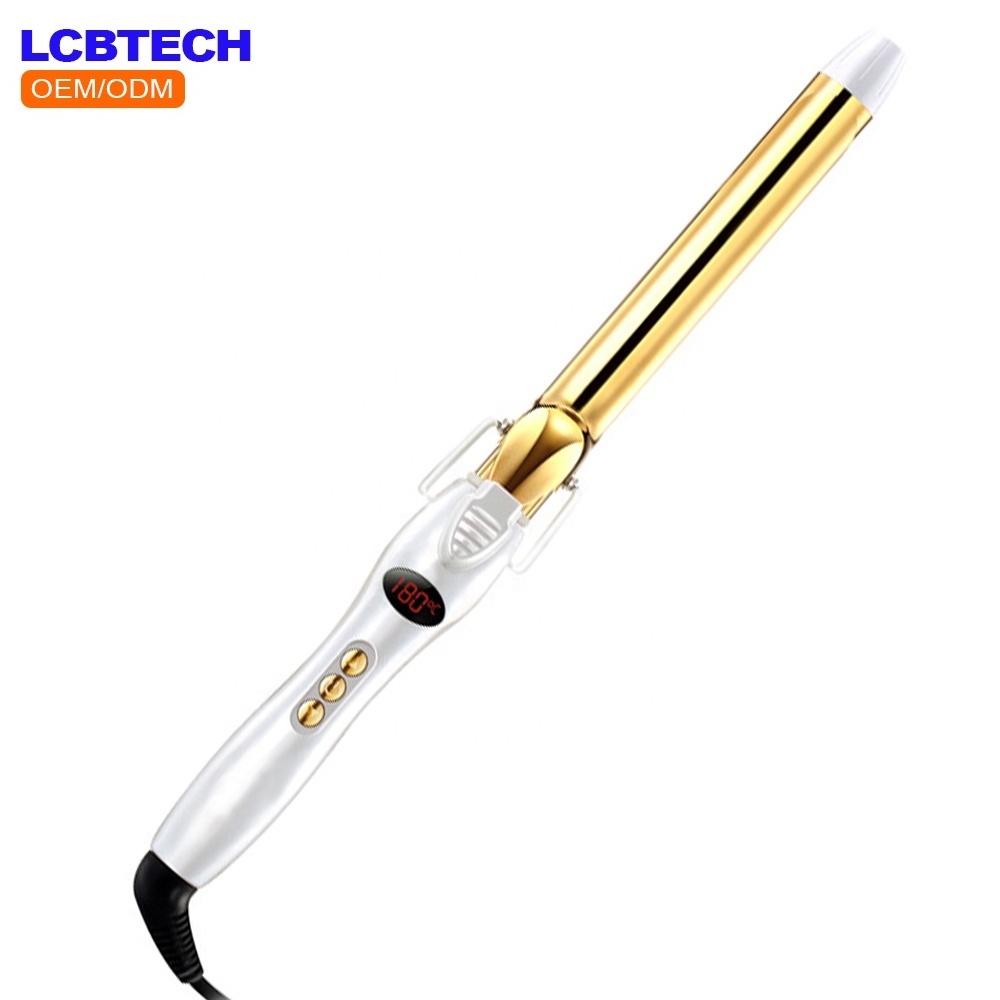 Hot Sale Anti-scalding Professional Ceramic Hair Curler LCD Negative Ion Salon Wave Curlers Wand Rotating Electric Curling Iron