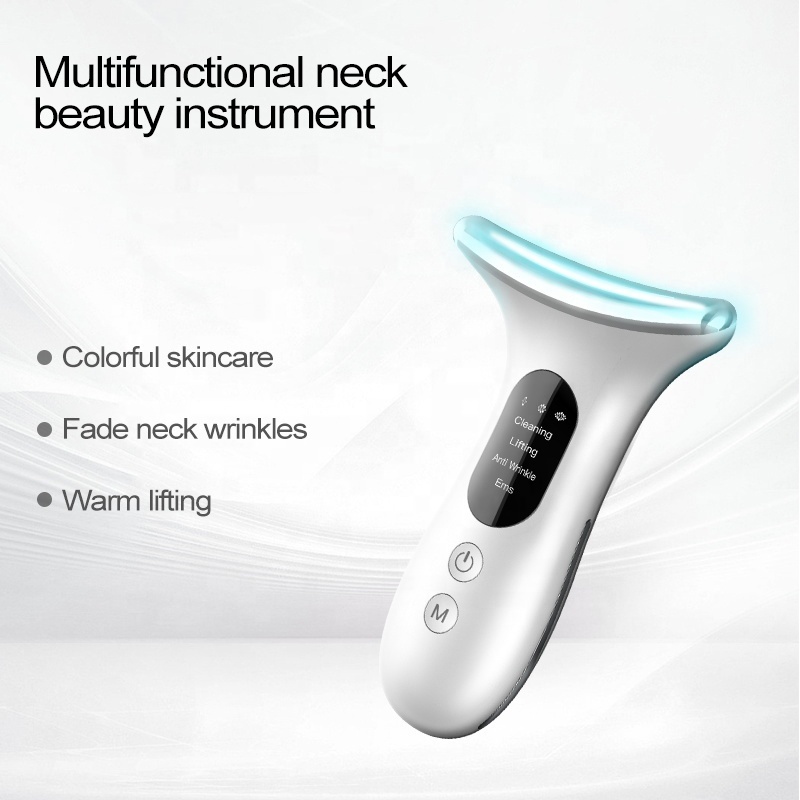 New Beauty Equipment Skin Tightening Wrinkle Remove Facial Lifting Tool Anti Aging Photon Therapy V Shape Face Neck Massager