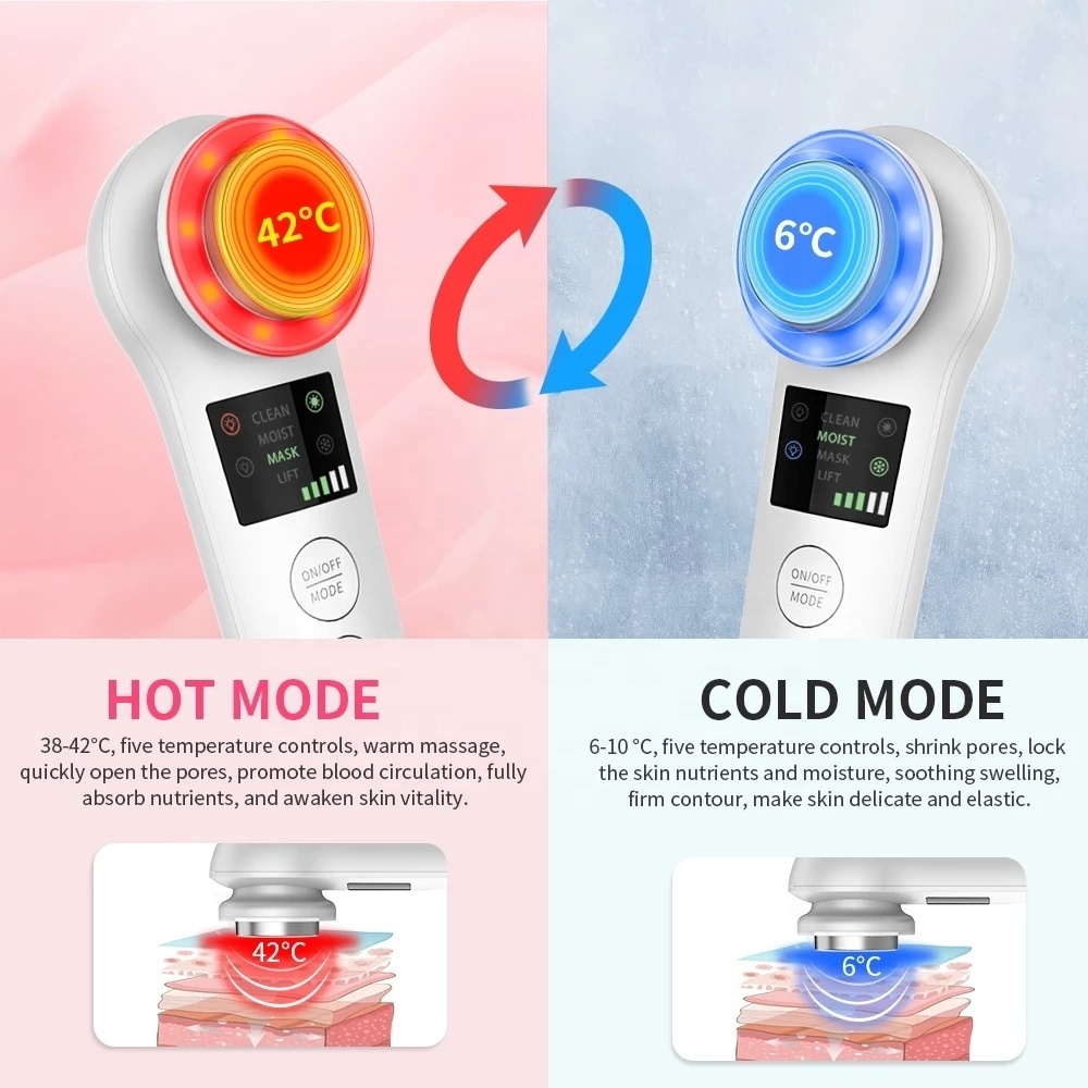 2022  Top Selling New Invented Cool  Face Lifting Skin Care Device Machine Hot And Cold Facial Massager