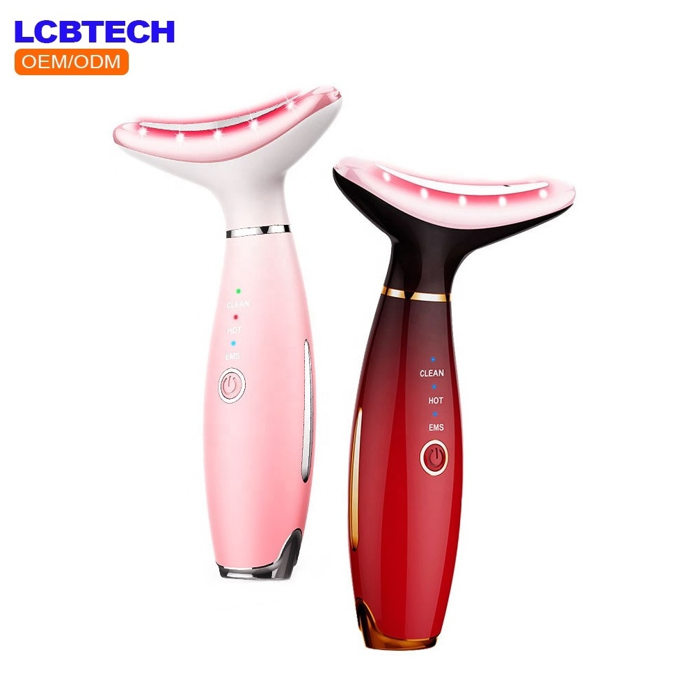 Portable  Beauty Tools Skin Care Anti-wrinkle Face Massager Neck Tightening LED Light Therapy Device Massager